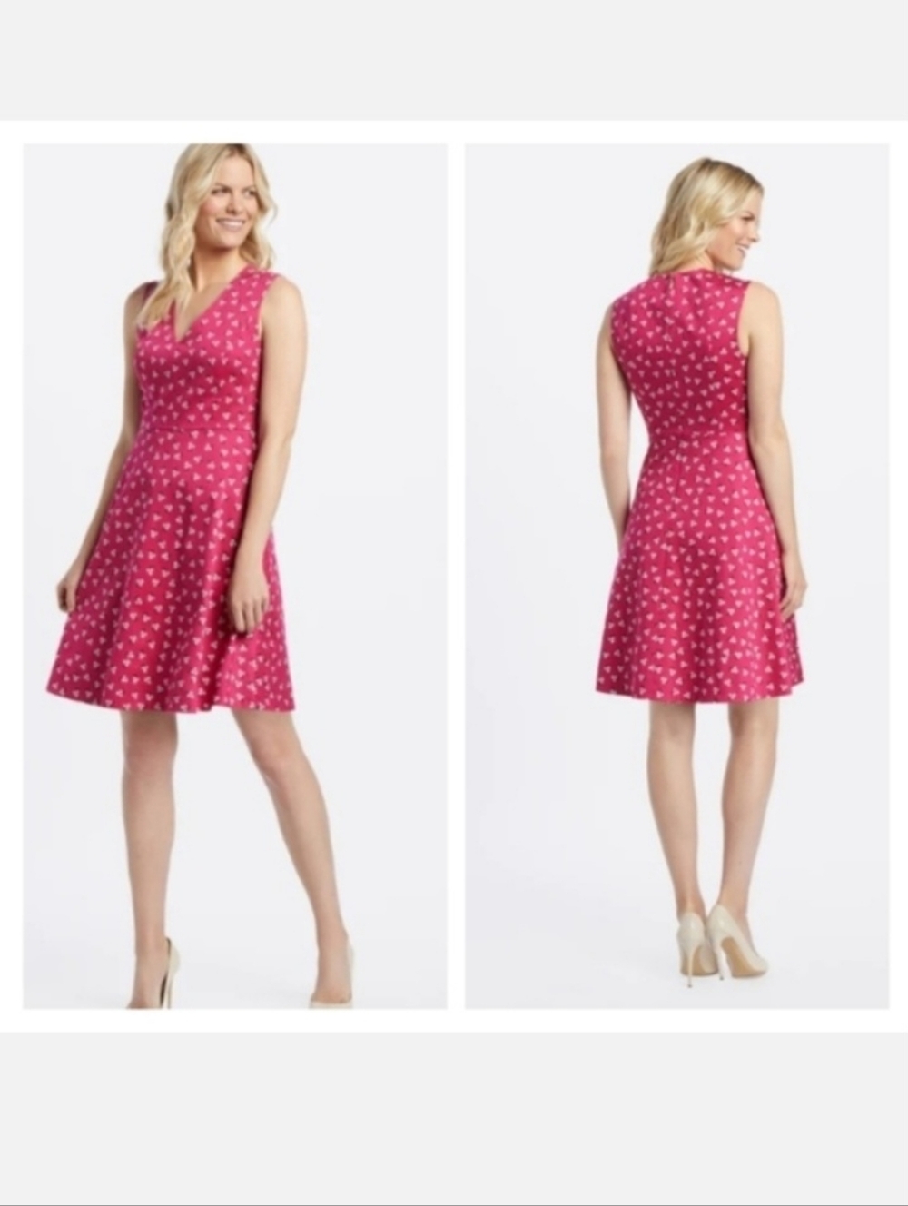 Draper James dark pink Floral Love Circle dress 6